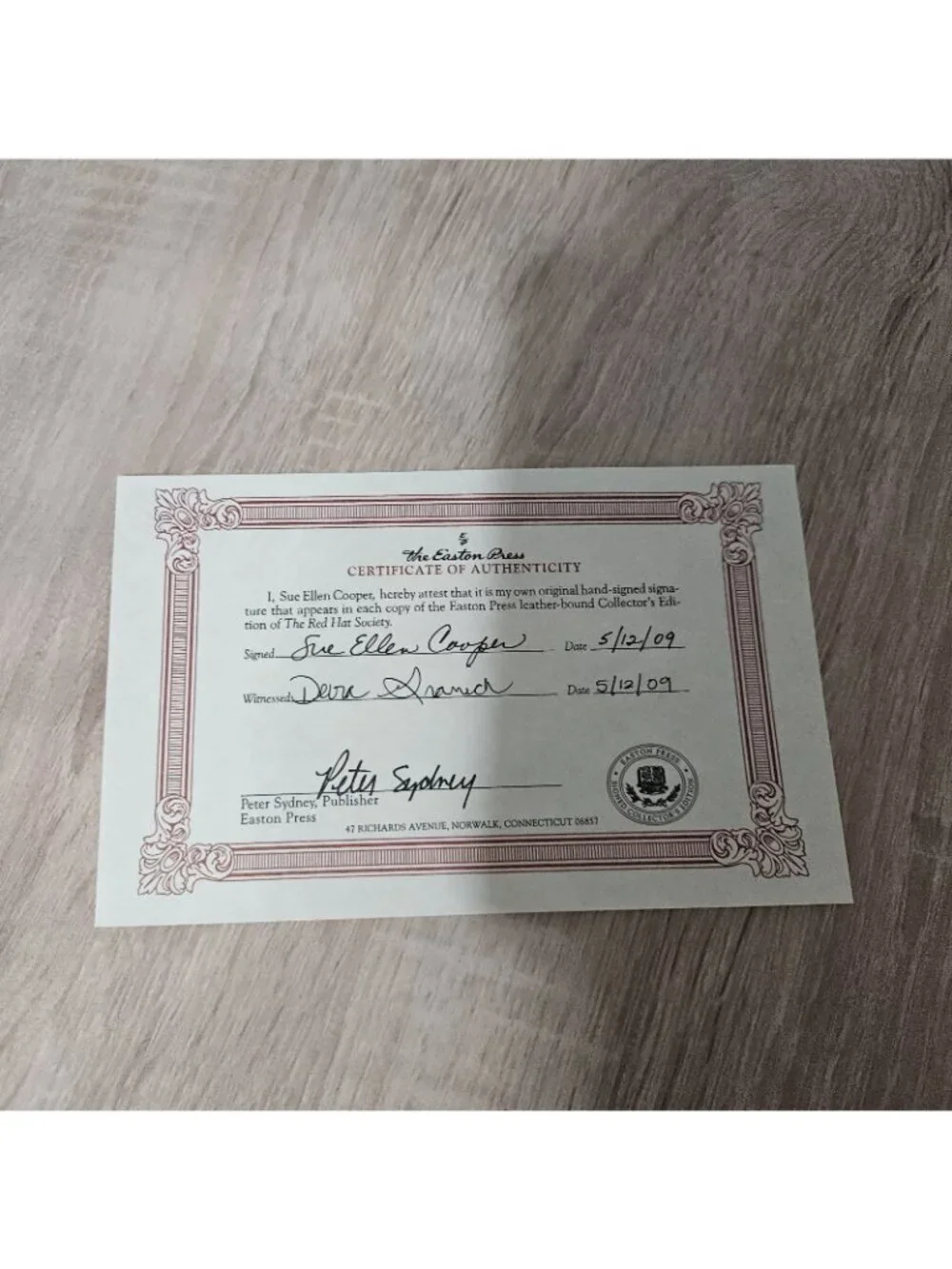 The Red Hat Society: Fun and Friendship After Fifty by Sue Ellen Cooper Signed